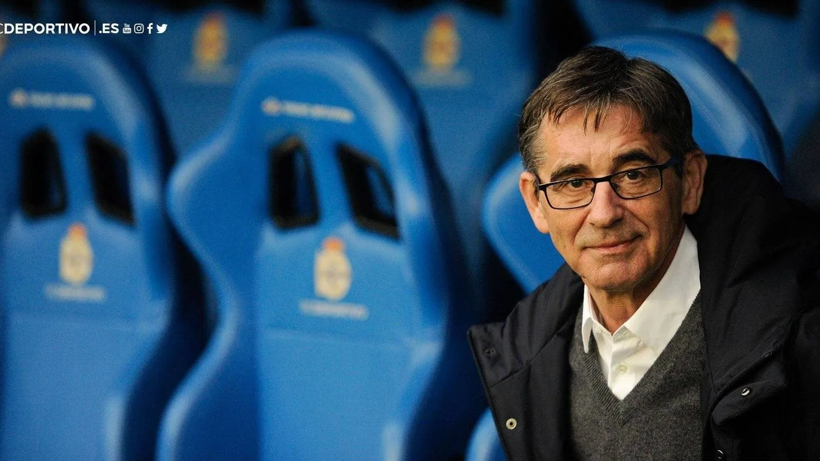 Fernando Vázquez, en Riazor / Deportivo
