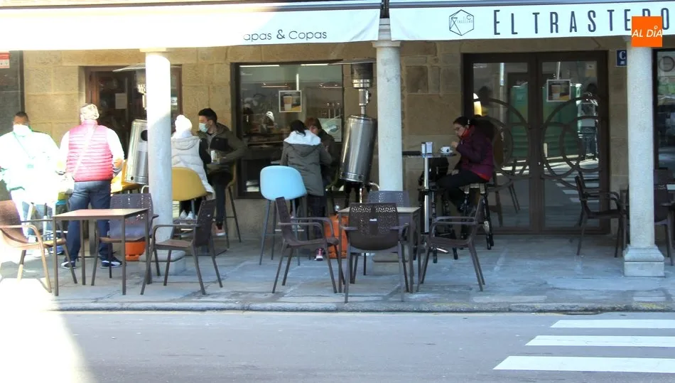 La instalación de estufas hace más confortable tomar cualquier consumición en una terraza estos días de enero