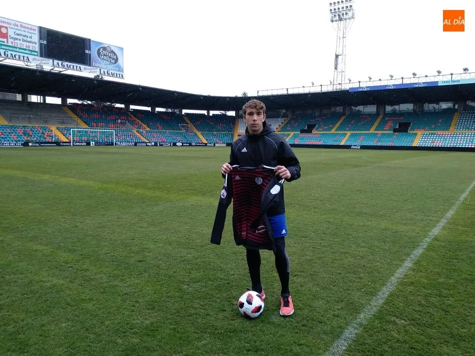Satoca, en su presentación con el Salamanca hace dos temporadas