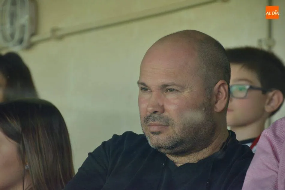 Lovato, en un palco privado del Helmántico