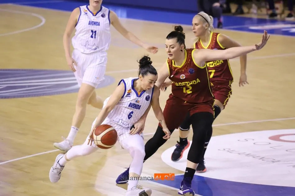 Silvia, en el partido del jueves de la Euroliga