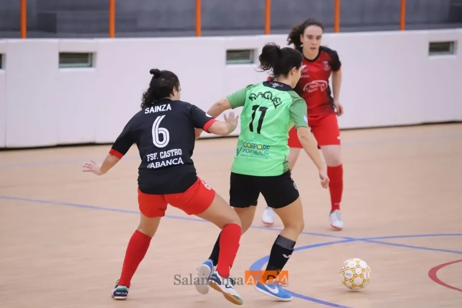Un momento del partido del Intersala / Lydia González