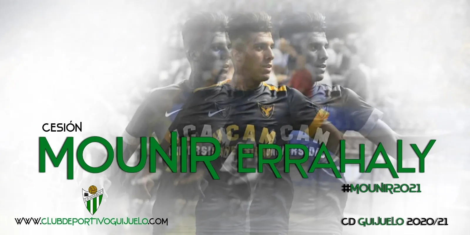 Mounir, con el Guijuelo y su cartel