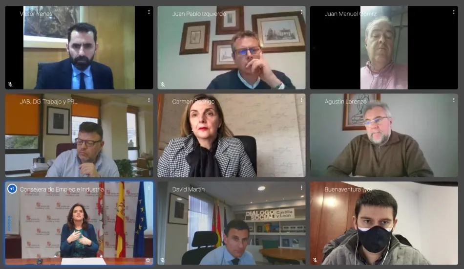 Encuentro telemático de CEOE CEPYME Salamanca con la consejera de Empleo e Industria de la Junta de Castilla y León, Ana Carlota Amigo