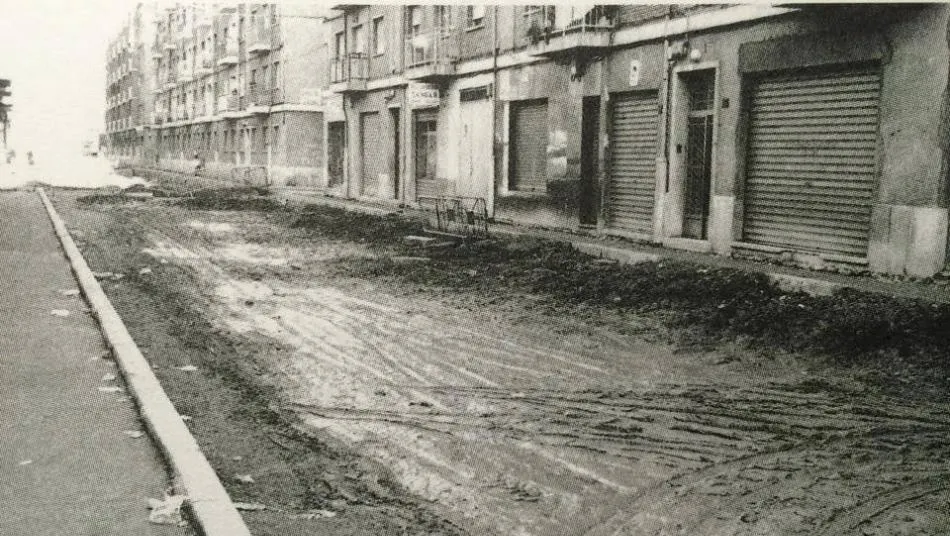 Las calles embarradas de Garrido entre los 70 y los 80