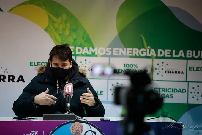 Escobar, en rueda de prensa / Salamanca UDS
