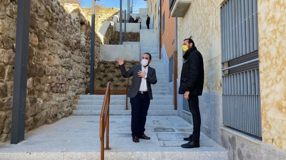 El concejal de Fomento y Patrimonio en el Ayuntamiento de Salamanca, Daniel Llanos, durante su visita este lunes