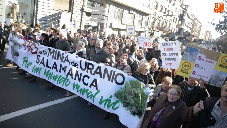 Manifestación en Salamanca contra la mina e uranio / ARCHIVO