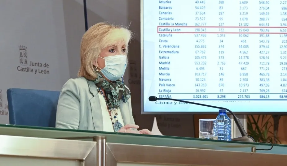 Rueda de prensa de la consejera de Sanidad de Castilla y León, Verónica Casado