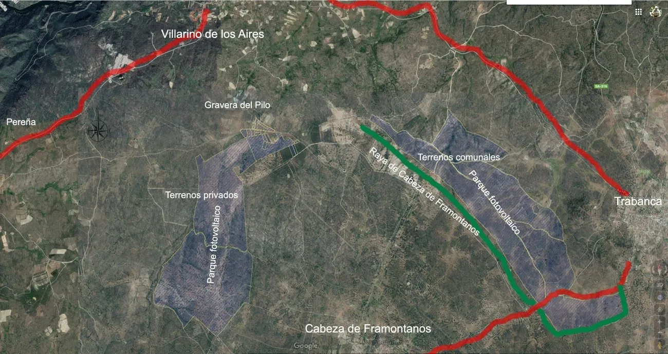 Mapa de ubicación de la planta fotovoltaica