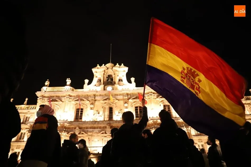 Concentración en la Plaza Mayor de Salamanca por la libertad de Pablo Hasel