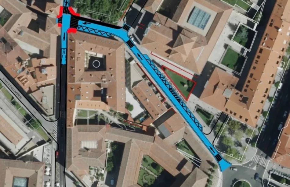 Plano de las obras de la calle Juan de la Fuente