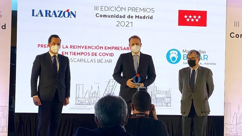 Entrega del Premio Comunidad de Madrid a Mascarillas Béjar