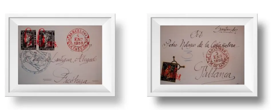 Obras homenaje a Benito Pérez Galdós (izq.) y a José María de Pereda