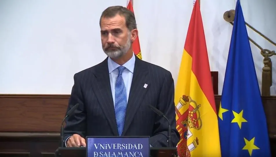 Felipe VI en una de sus visitas a Salamanca