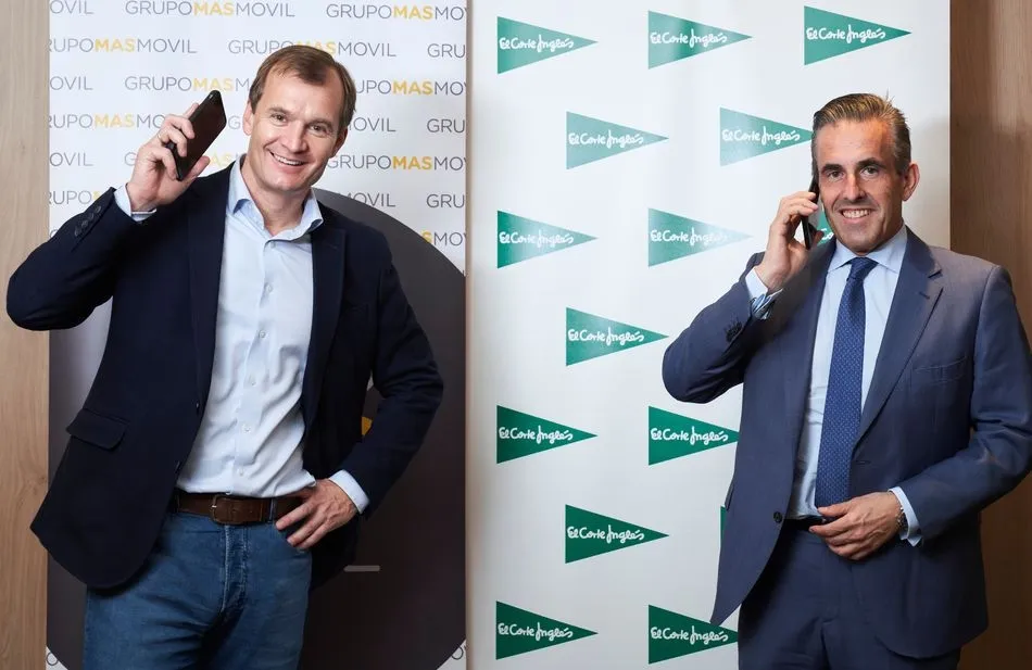 Meinrad Spenger, Consejero Delegado del Grupo MASMOVIL, y Víctor del Pozo, Consejero Delegado de El Corte Inglés