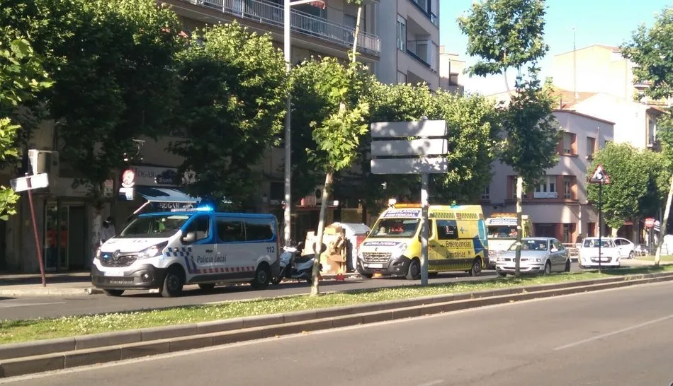 Imagen de archivo de un accidente de tráfico en la avenida de Portugal durante el pasado año