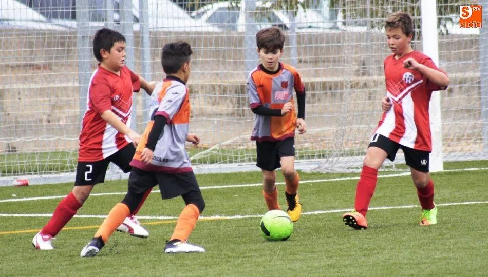 Foto de archivo de un partido de fútbol de alevines en Salamanca