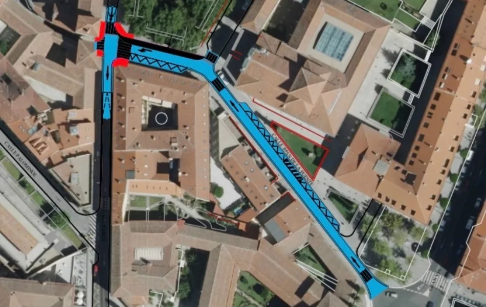 Plano de las obras en la calle Juan de la Fuente