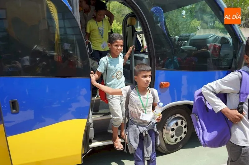 Algunos de los menores saharauis que llegaron a Salamanca en julio de 2019