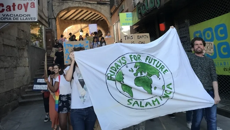 Foto de archivo de un acto de Fridays For Future en Salamanca, anterior a la pandemia