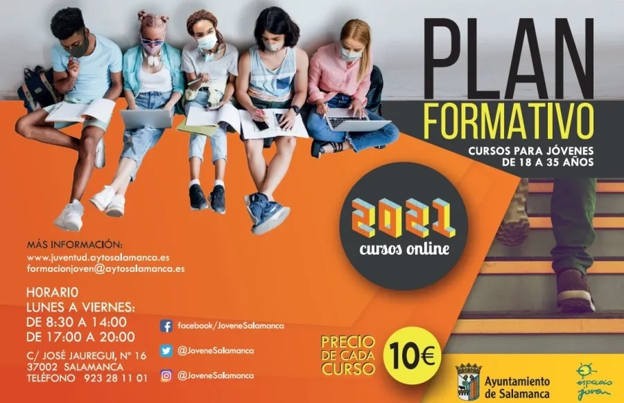 Nueva edición del Plan Formativo Municipal para jóvenes con 22 cursos 