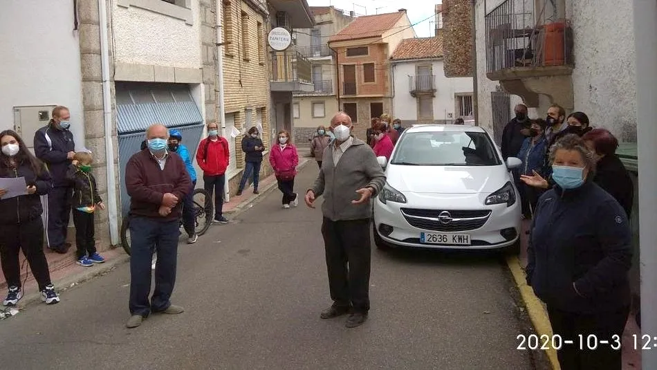 Concentración por una sanidad digna celebrada en Villarino en octubre de 2020