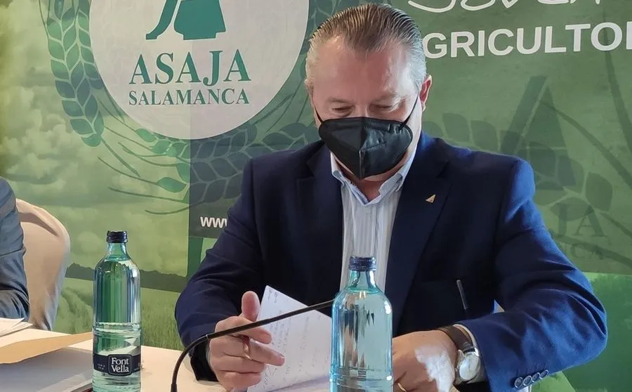 El presidente de Asaja Castilla y León, Donaciano Dujo, en Salamanca. Foto EP