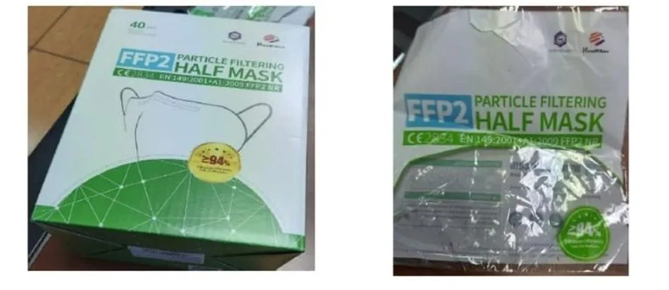 Imagen de las mascarillas retiradas