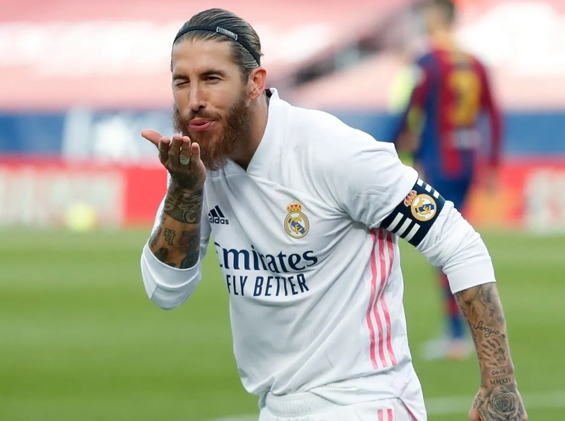 Sergio Ramos celebra un gol