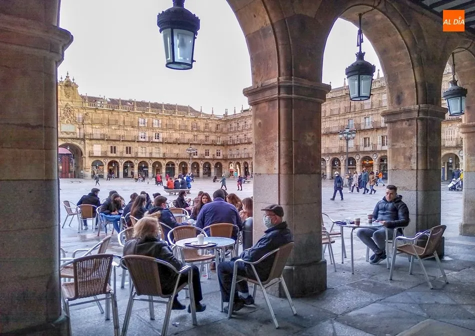 Terrazas en la Plaza Mayor de Salamanca