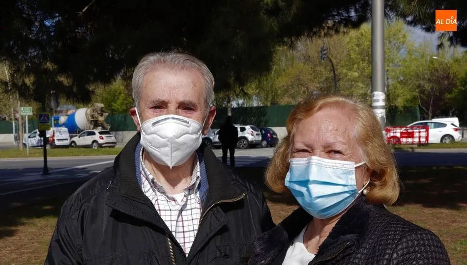 Francisco García García, vecino de la capital charra, junto a su esposa. Foto de Guillermo García