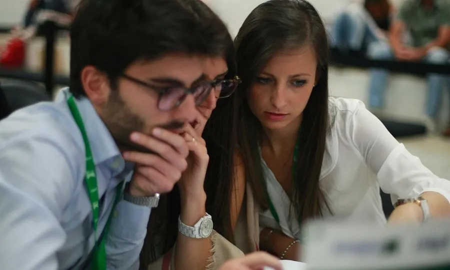 Foto de archivo de un equipo participante en una edición de Business Talents anterior a la pandemia