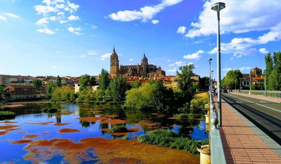 El río Tormes junto al puente Enrique Estevan. Foto de Emiliano Cruz Martín