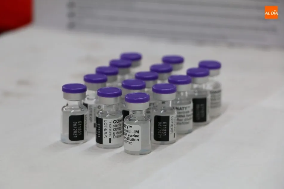 Foto de archivo de un lote de vacunas llegadas a Salamanca