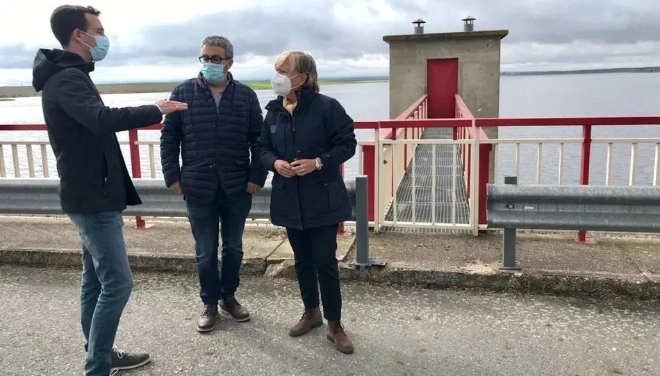 Visita de la presidenta del CHD, Cristina Danés, al Azud de Riolobos en Salamanca