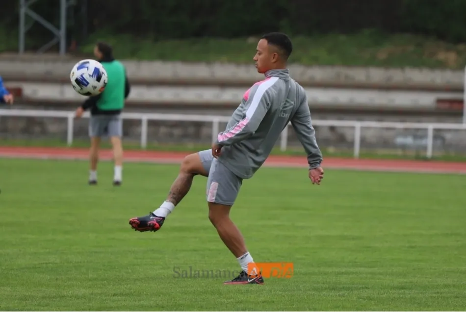Juancho, en el entrenamiento del jueves / Lydia González