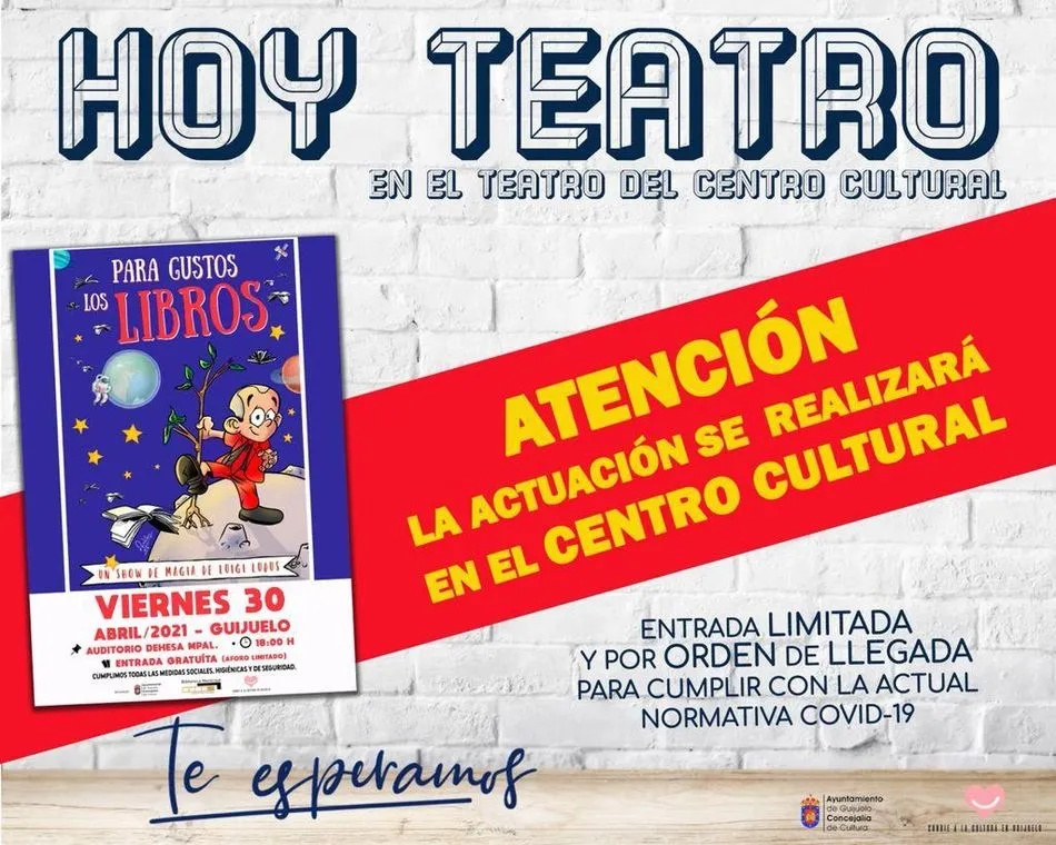 El espectáculo de magia se traslada al Centro Cultural