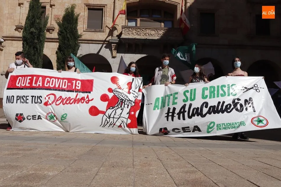 Concentración de estudiantes en Salamanca este jueves