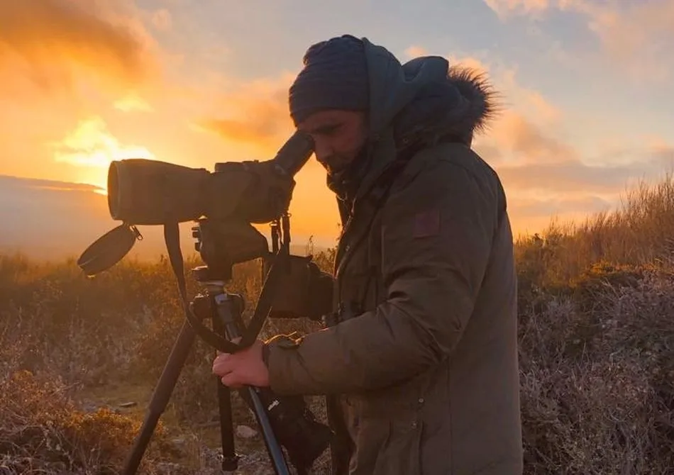 El autor, Javier Talegón, durante una jornada de observación - JT