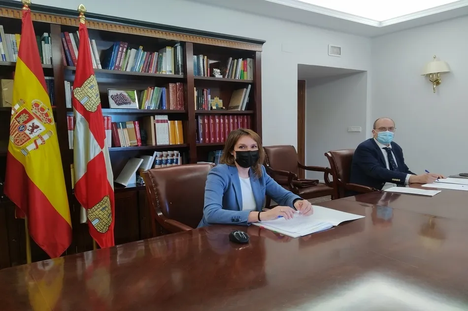 La consejera Rocío Lucas, durante la conferencia sectorial de Educación celebrada este miércoles de forma telemática