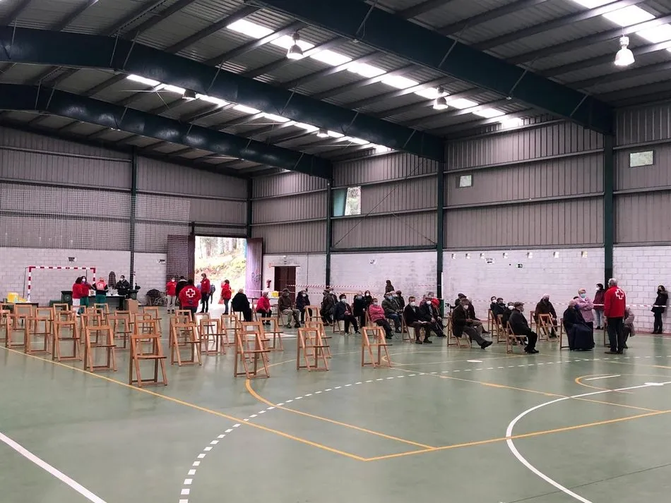 Pabellón de deportes de La Alberca en la última jornada de vacunaciones - Ayto. Alberca