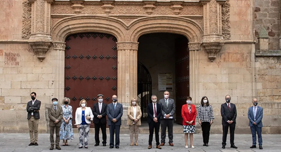 David Díez y José Miguel Mateos, nuevos vicerrectores de la USAL, y María José García,...