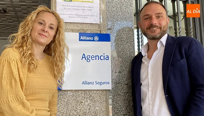 Lourdes Pérez y Sergio Ramiréz, responsables de la oficina Allianz en Peñaranda