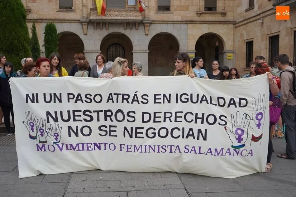 Una movilización anterior a la pandemia del Movimiento Feminista de Salamanca. Foto de archivo