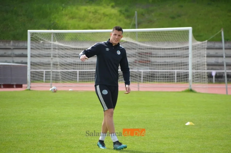 Javi Benítez, al acabar un entrenamiento / Carlos Cuervo