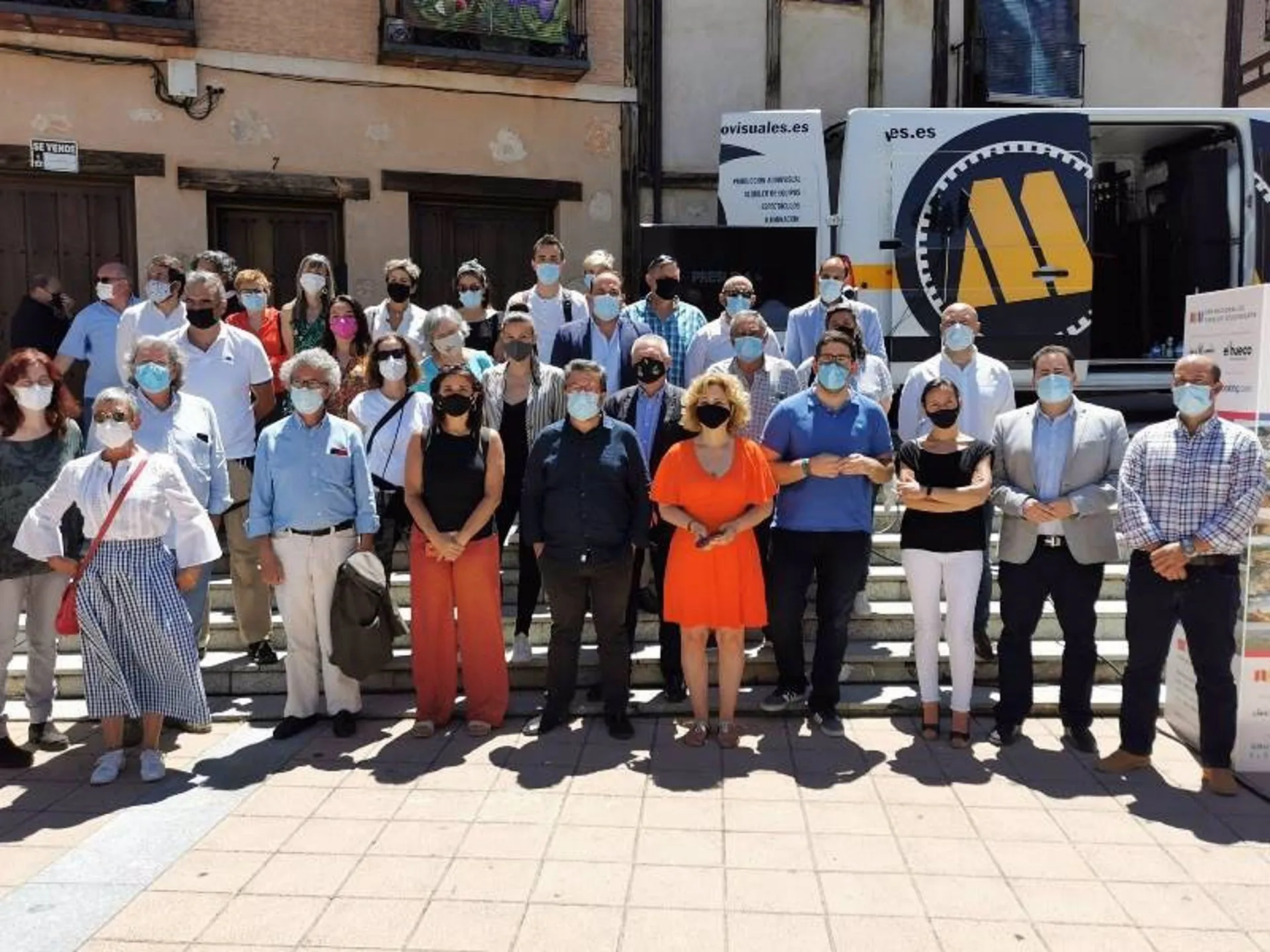Representantes de los municipios integrados en la Red de Pueblos Acogedores para el Teletrabajo. Foto: EP