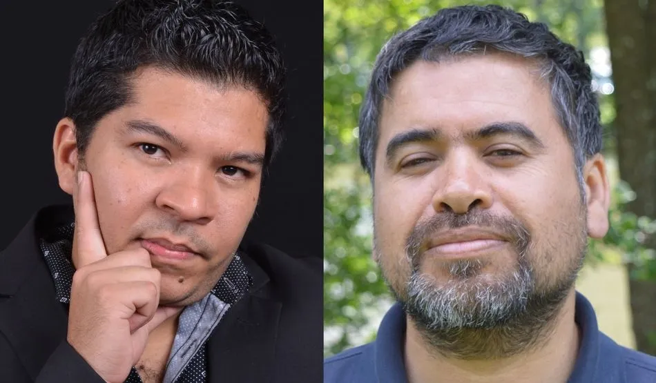 Los poetas Javier Alvarado y Marcelo Gatica