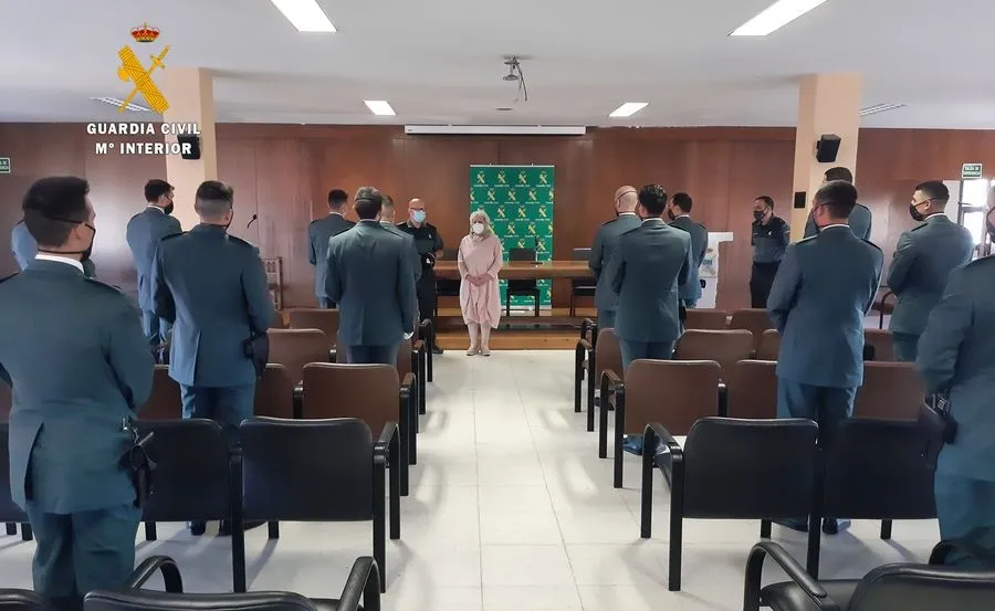 Presentación de los guardias civiles alumnos que, procedentes de las academias de Valdemoro (Madrid) y Baeza (Jaén), realizarán la fase de prácticas en Salamanca