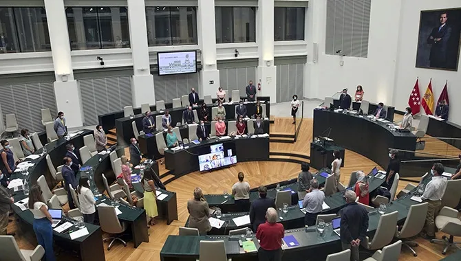 Vista general de una sesión plenaria en el Ayuntamiento de Madrid